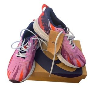 Asics Big Girl's Size 7 Gel-Noosa Purple Multicolor Mesh Athletic Shoes